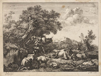 TvB G 3255
<br/>
De geitenmelkster
<br/>
<em>Visscher, Jan de (ca. 1636-na 1692)</em>